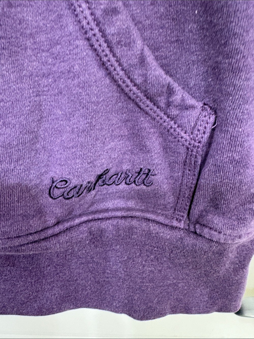 Carhartt Purple Quarter-Zip Hoodie‎ Pullover - Picture 4 of 10